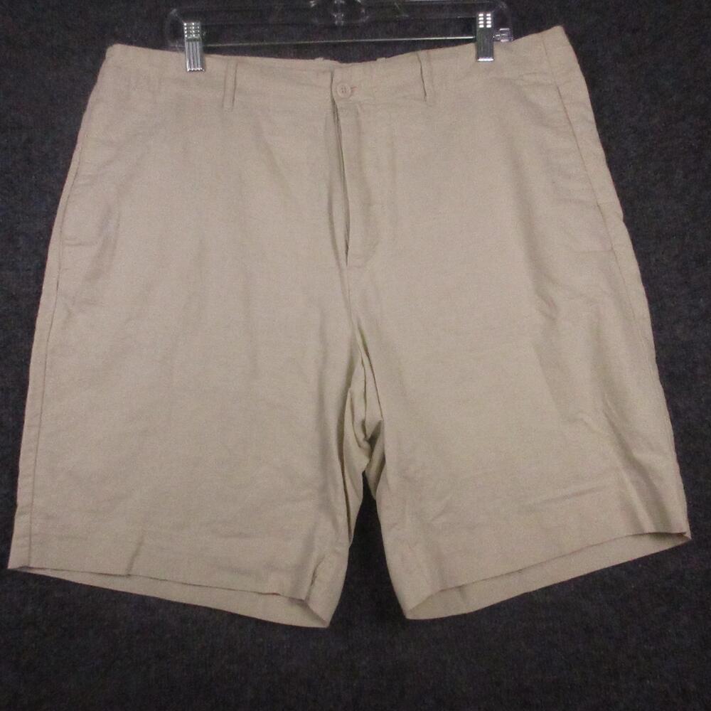 Reserved Shorts Mens 37 Beige Chino Cotton 9" Inseam Straight Casual Summer